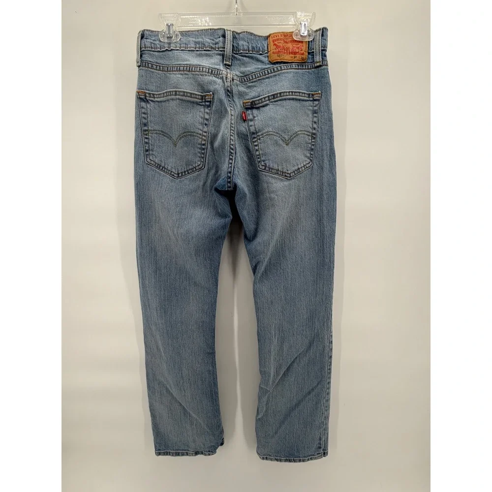 Levi's 527 Slim‎ Bootcut Jeans Mens W30 L32 Light Blue Denim Casual Western
